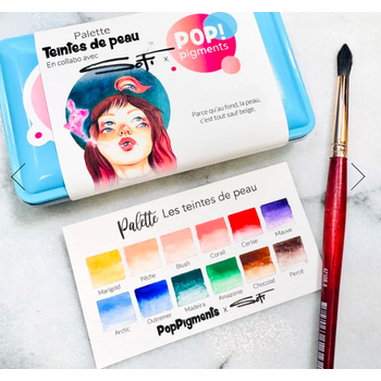 POP! PIGMENTS POP! PIGMENTS AQUARELLE TIENTES DE PEAU 12/PK