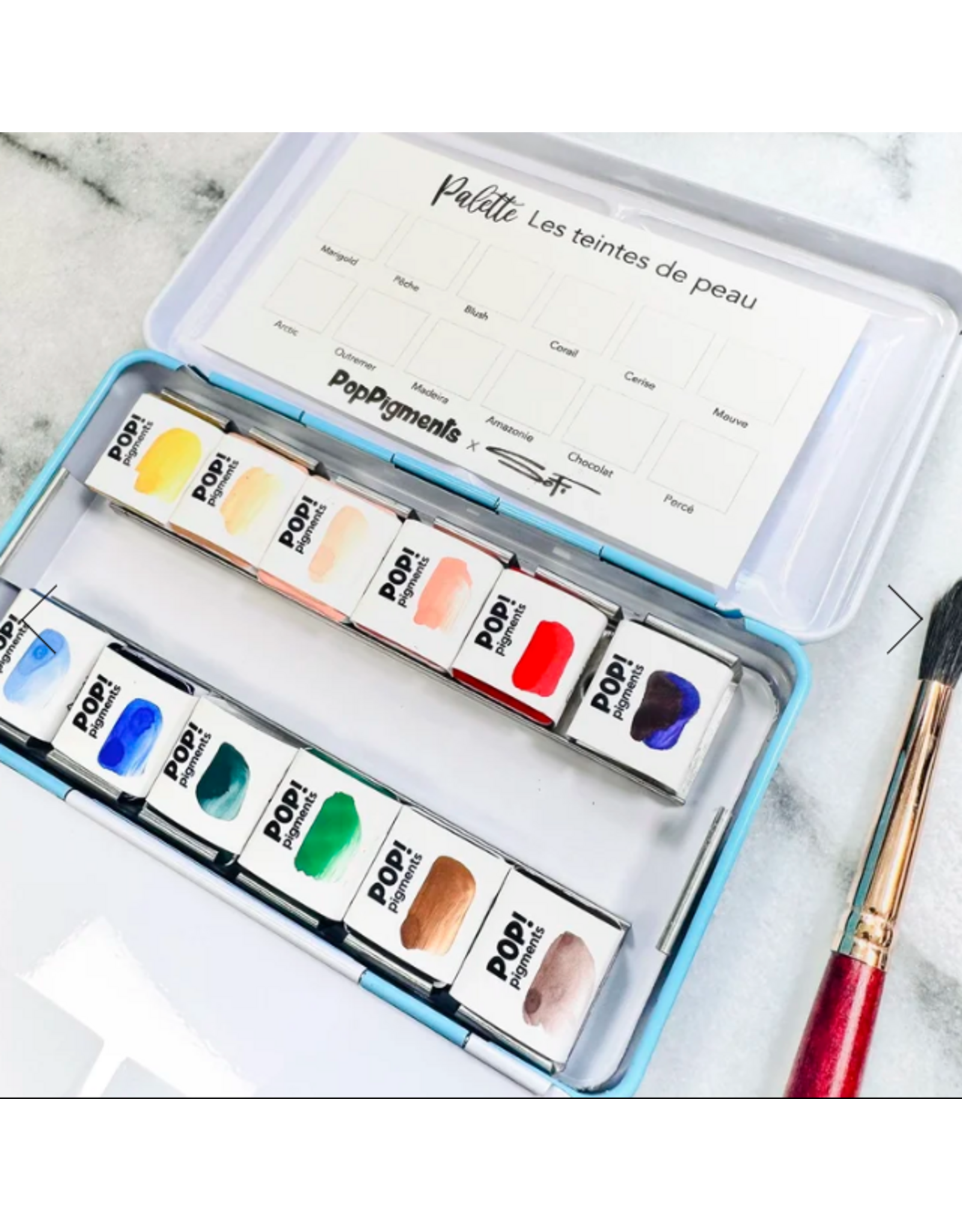 POP! PIGMENTS POP! PIGMENTS AQUARELLE TIENTES DE PEAU 12/PK