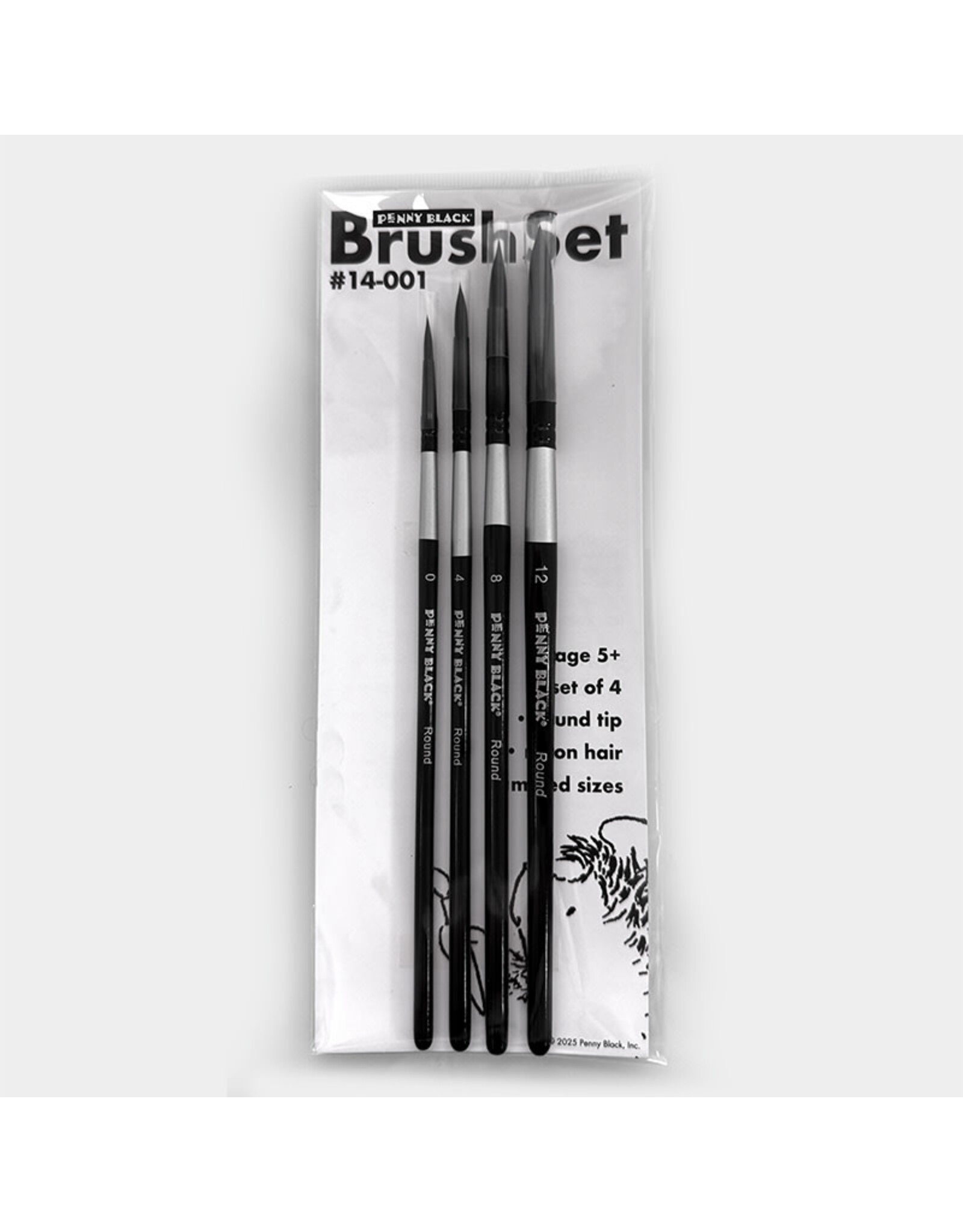 RANGER PENNY BLACK ROUND BRUSH SET