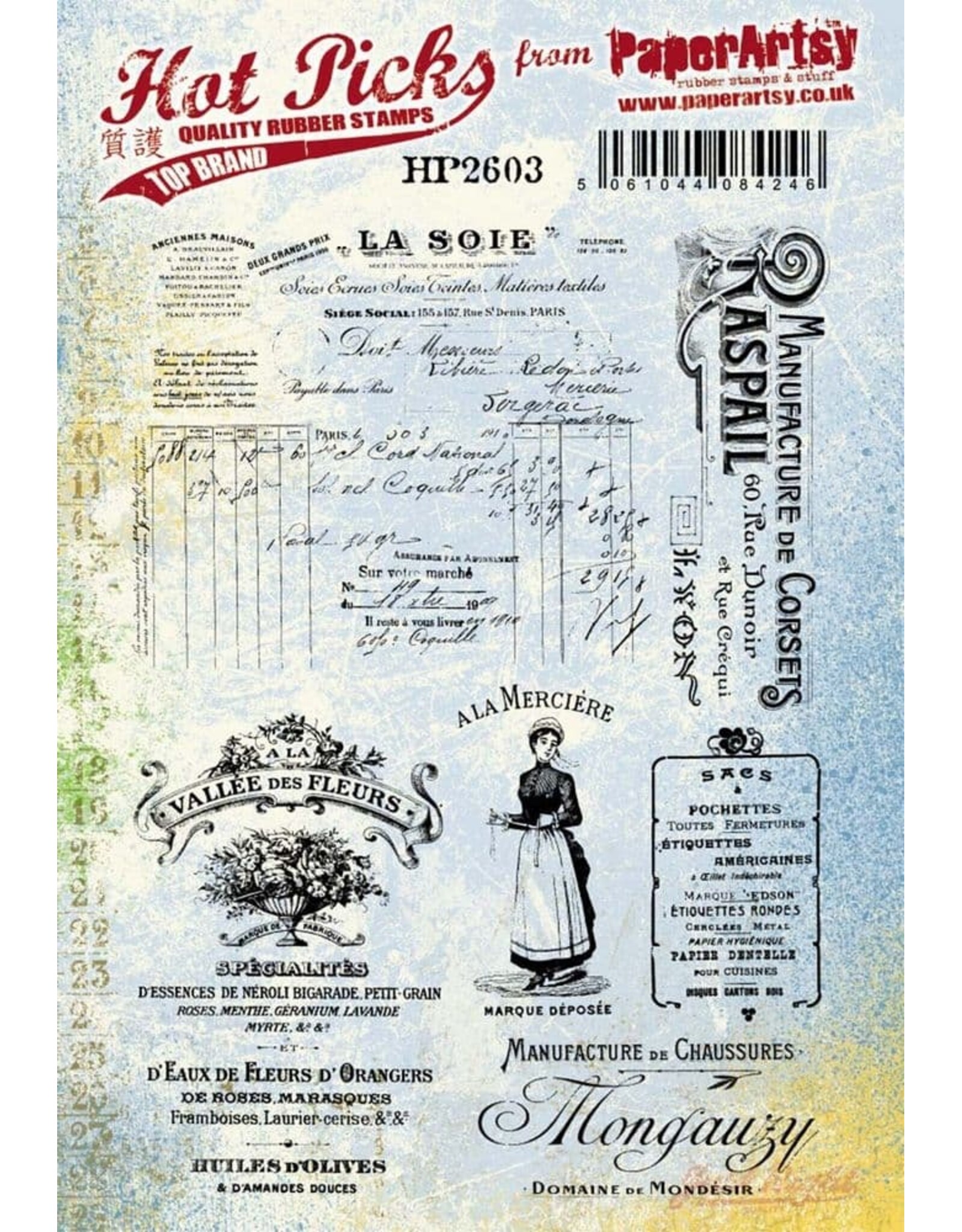 PAPER ARTSY PAPER ARTSY HOT PICKS HP2603 CLING STAMP SET