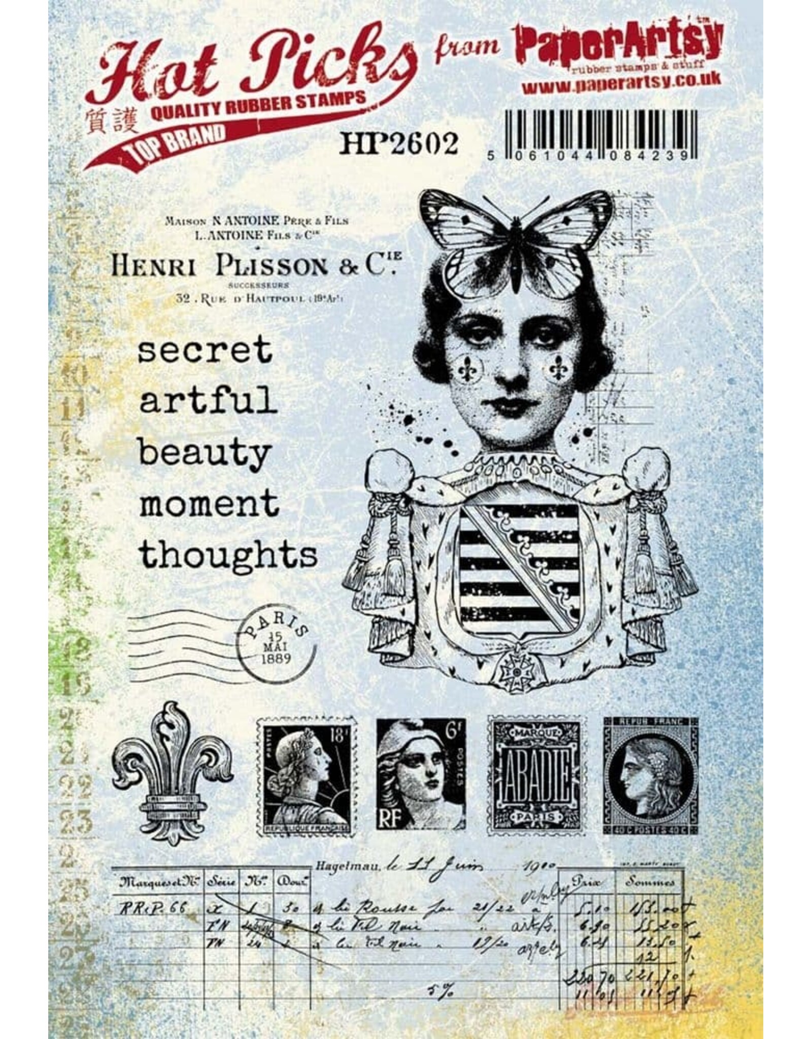 PAPER ARTSY PAPER ARTSY HOT PICKS HP2602 CLING STAMP SET