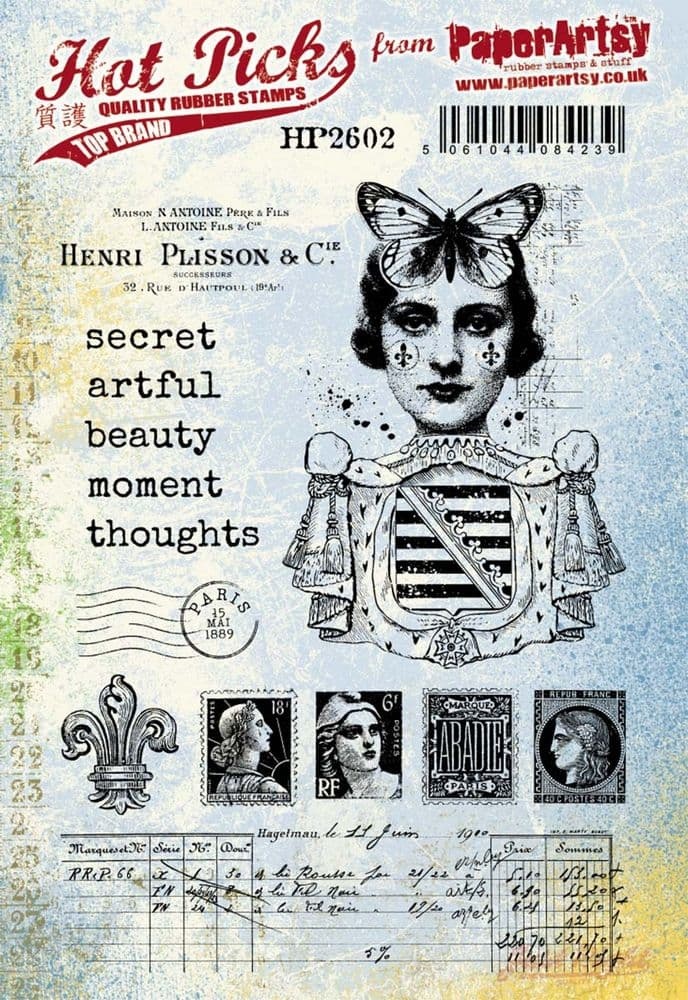 PAPER ARTSY PAPER ARTSY HOT PICKS HP2602 CLING STAMP SET