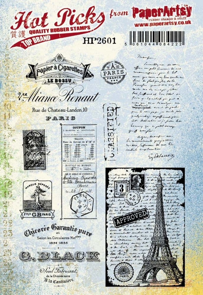 PAPER ARTSY PAPER ARTSY HOT PICKS HP2601 CLING STAMP SET