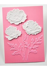 MEMORY BOX MEMORY BOX PLAYFUL POPPIES 3D EMBOSSING FOLDER AND DIE SET