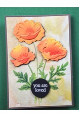 MEMORY BOX MEMORY BOX PLAYFUL POPPIES 3D EMBOSSING FOLDER AND DIE SET