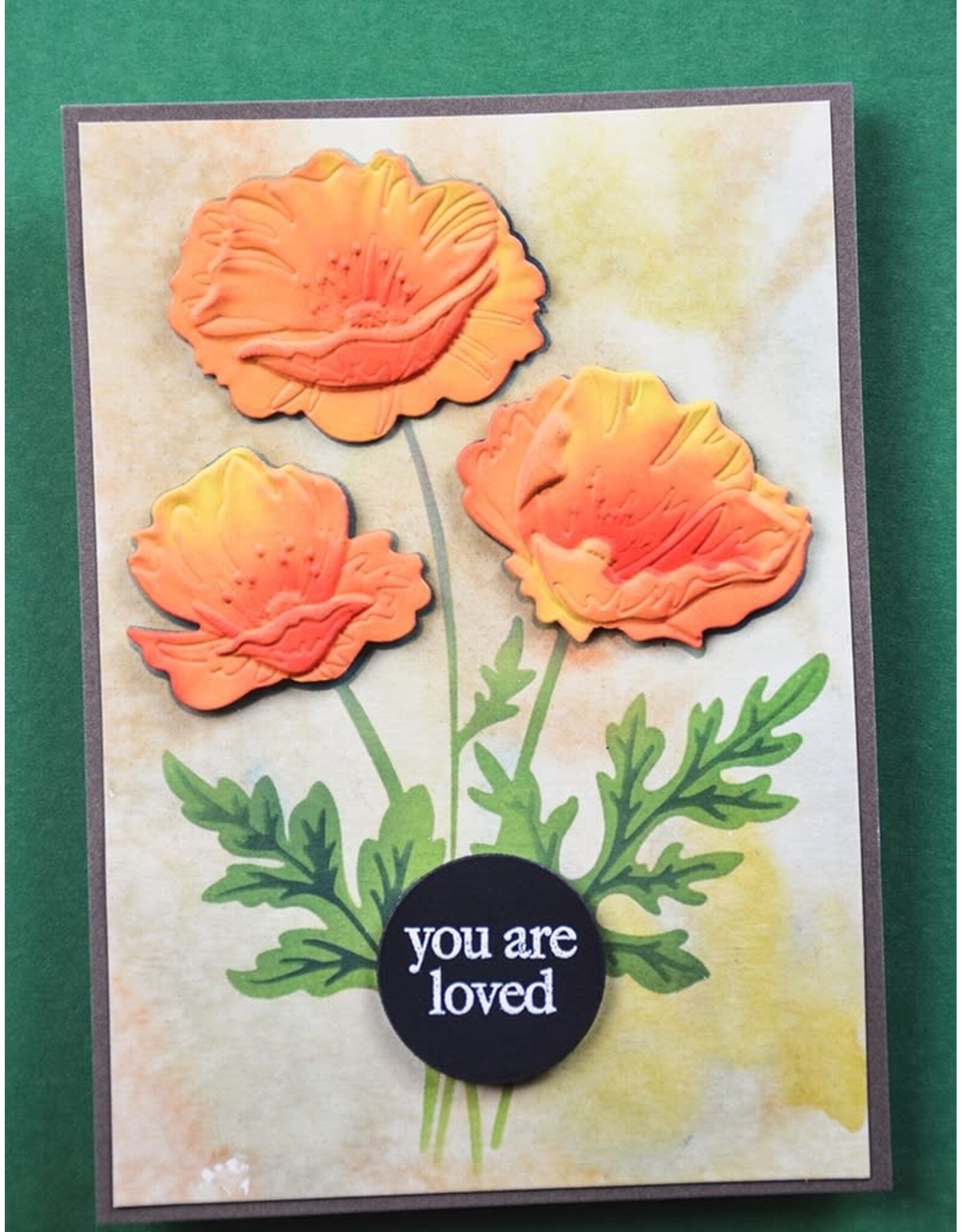 MEMORY BOX MEMORY BOX PLAYFUL POPPIES 3D EMBOSSING FOLDER AND DIE SET