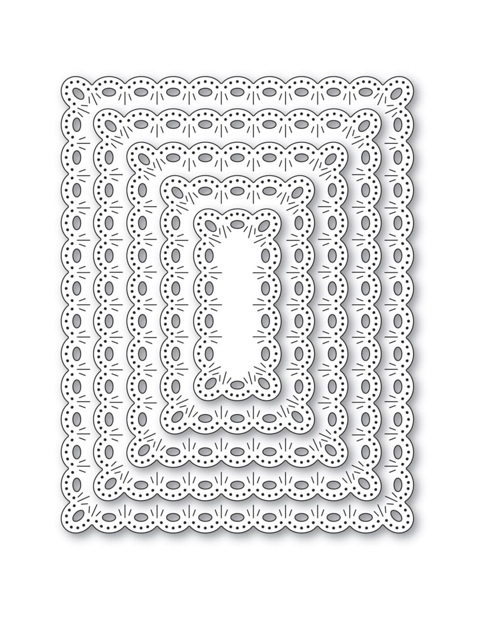 MEMORY BOX MEMORY BOX OVAL EYELET RECTANGLE FRAMES DIE SET