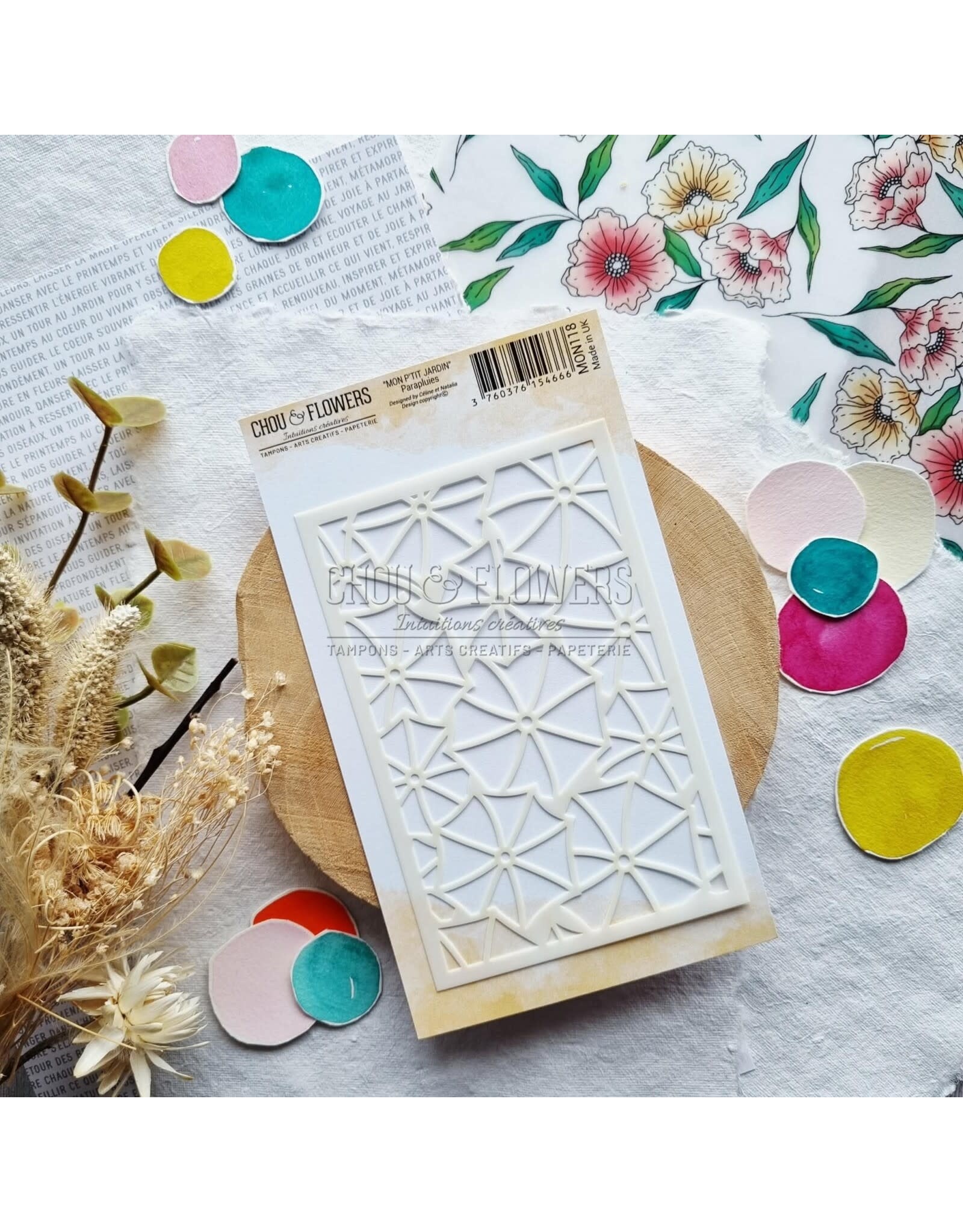 CHOU & FLOWERS CHOU & FLOWERS MON P'TIT JARDIN PARAPLUIE STENCIL