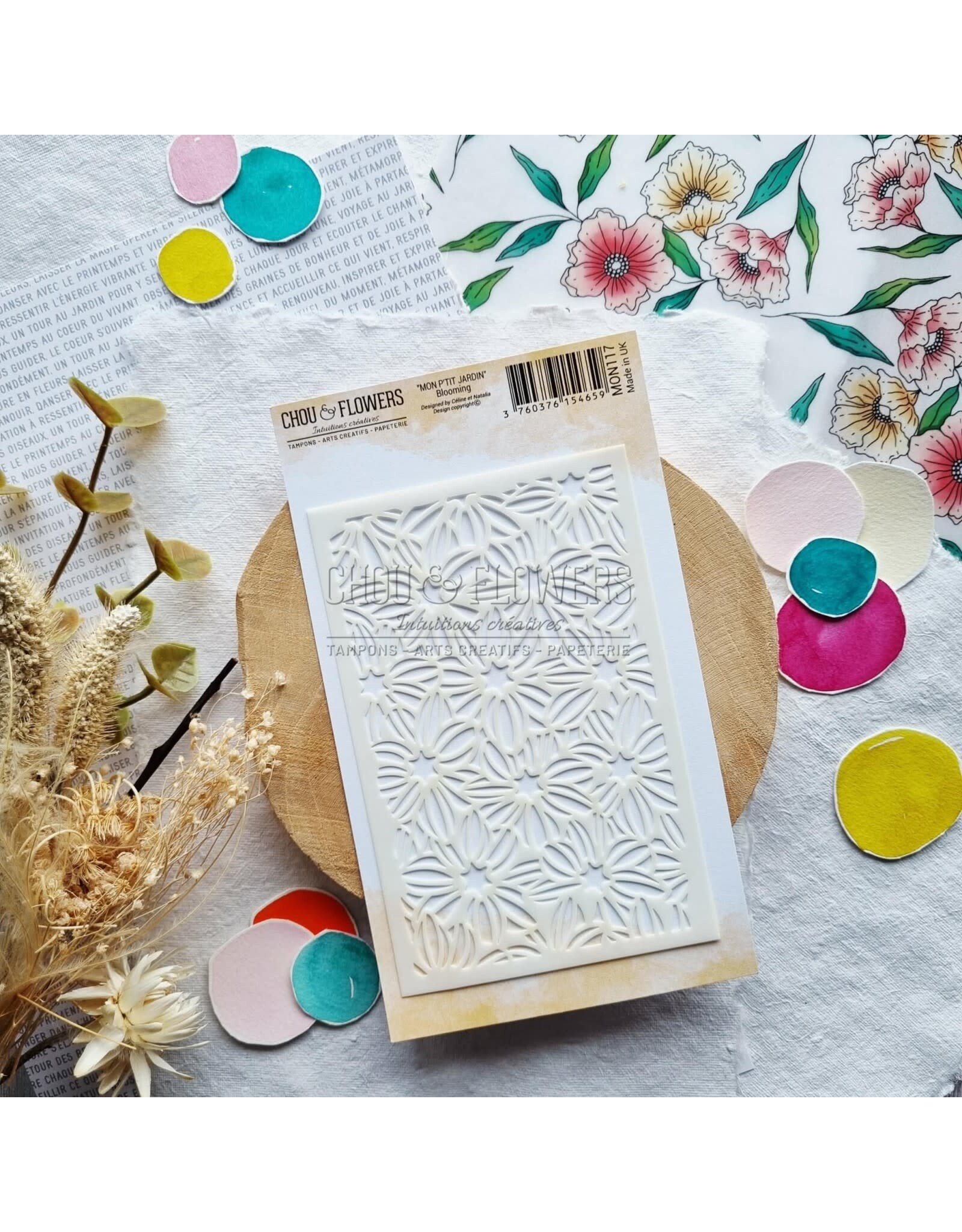 CHOU & FLOWERS CHOU & FLOWERS MON P'TIT JARDIN BLOOMING STENCIL