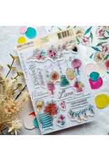 CHOU & FLOWERS CHOU & FLOWERS COLLECTION MON P'TIT JARDIN ROMANCE A5 CLEAR STAMP SET