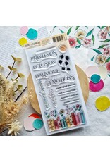 CHOU & FLOWERS CHOU & FLOWERS COLLECTION MON P'TIT JARDIN LES MOTS PRINTEMPS DL CLEAR STAMP SET