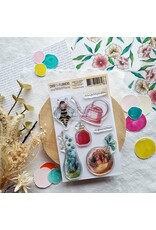 CHOU & FLOWERS CHOU & FLOWERS COLLECTION MON P'TIT JARDIN ORGANIC LOVE A6 CLEAR STAMP SET