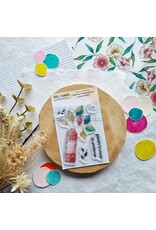 CHOU & FLOWERS CHOU & FLOWERS COLLECTION MON P'TIT JARDIN TUBE DE PEINTURE A7 CLEAR STAMP SET