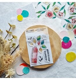 CHOU & FLOWERS CHOU & FLOWERS COLLECTION MON P'TIT JARDIN TUBE DE PEINTURE A7 CLEAR STAMP SET