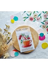 CHOU & FLOWERS CHOU & FLOWERS COLLECTION MON P'TIT JARDIN TASSE FLEURIE A7 CLEAR STAMP SET