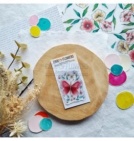 CHOU & FLOWERS CHOU & FLOWERS COLLECTION MON P'TIT JARDIN PAPILLONS A8 CLEAR STAMP