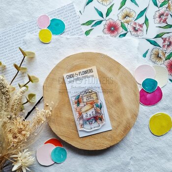 CHOU & FLOWERS CHOU & FLOWERS COLLECTION MON P'TIT JARDIN DOUDOU A PARIS A8 CLEAR STAMP