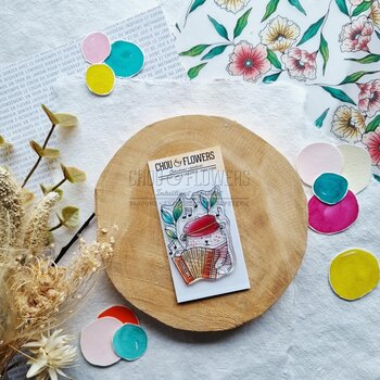 CHOU & FLOWERS CHOU & FLOWERS COLLECTION MON P'TIT JARDIN DOUDOU MUSICIEN A8 CLEAR STAMP
