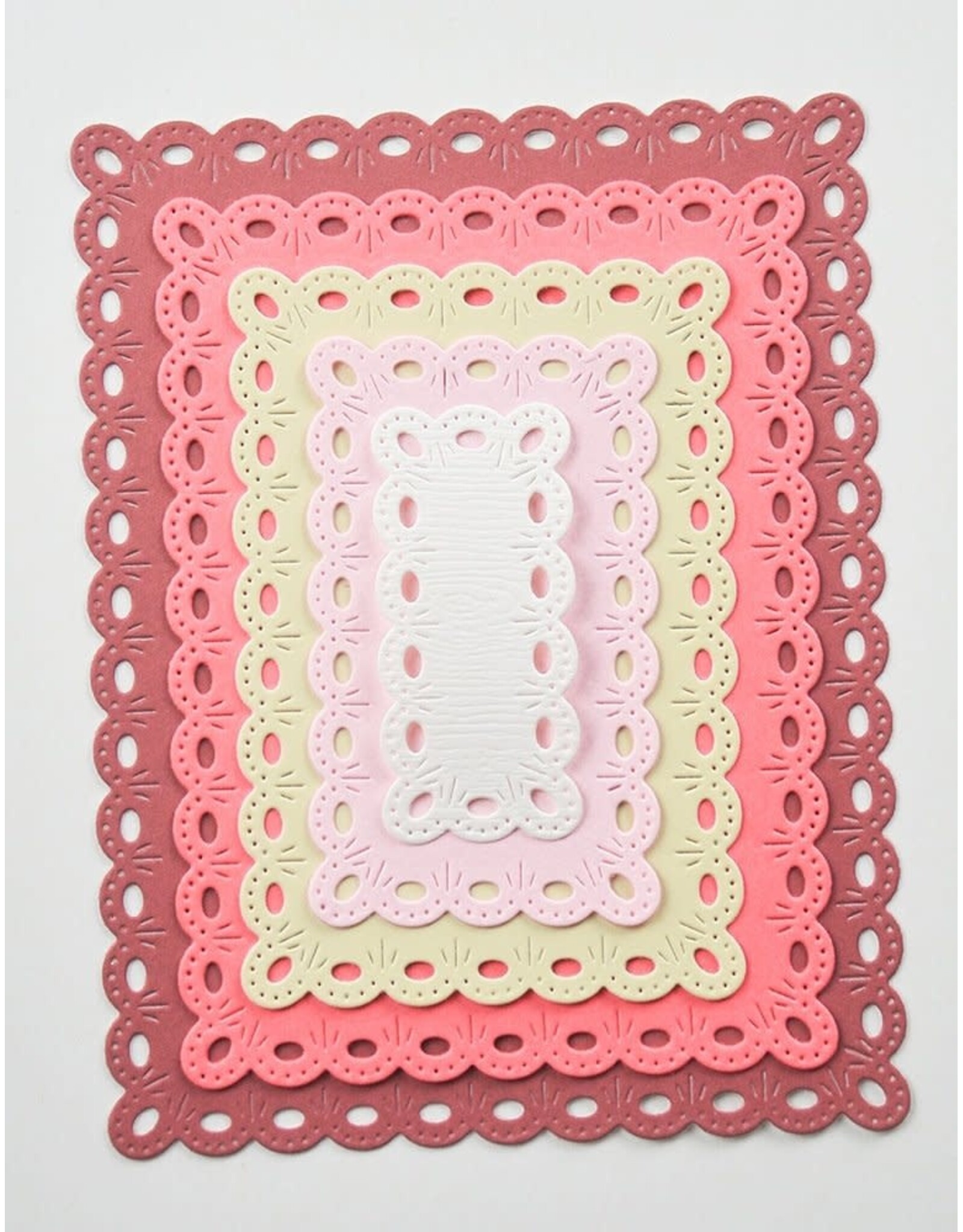 MEMORY BOX MEMORY BOX OVAL EYELET RECTANGLE FRAMES DIE SET