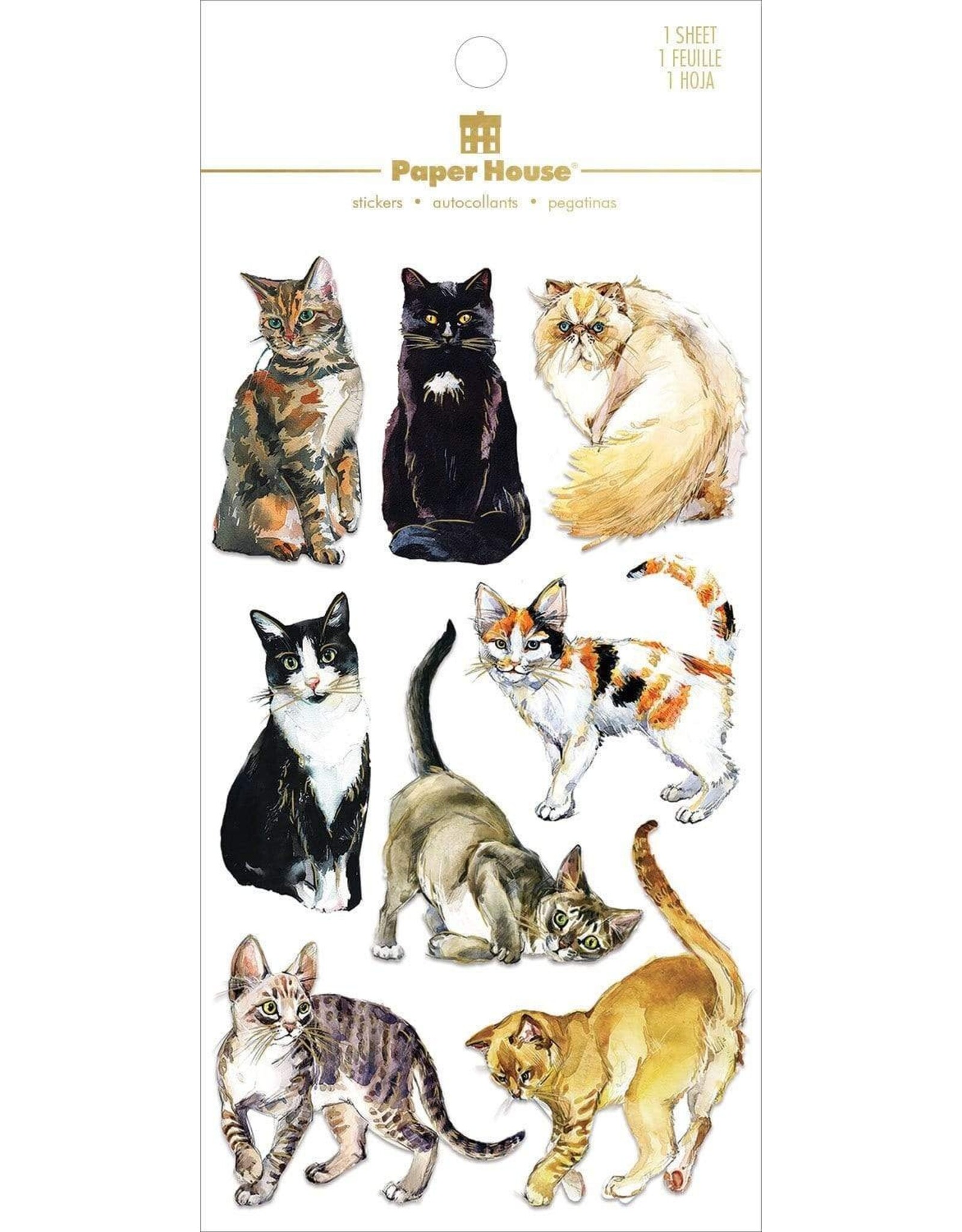 PAPER HOUSE PRODUCTIONS PAPER HOUSE CATS 3D STICKERS