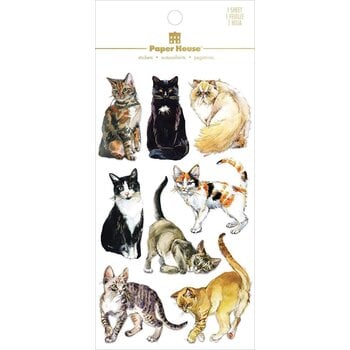 PAPER HOUSE PRODUCTIONS PAPER HOUSE CATS 3D STICKERS
