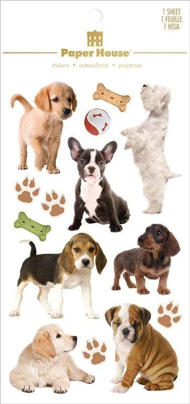 PAPER HOUSE PRODUCTIONS PAPER HOUSE PUPPIES 3D STICKERS