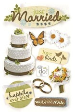 PAPER HOUSE PRODUCTIONS PAPER HOUSE JUST MARRIED 3D STICKERS