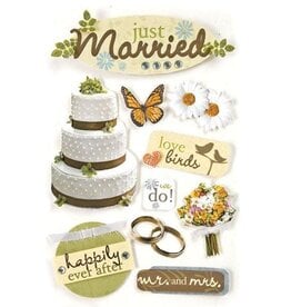 PAPER HOUSE PRODUCTIONS PAPER HOUSE JUST MARRIED 3D STICKERS