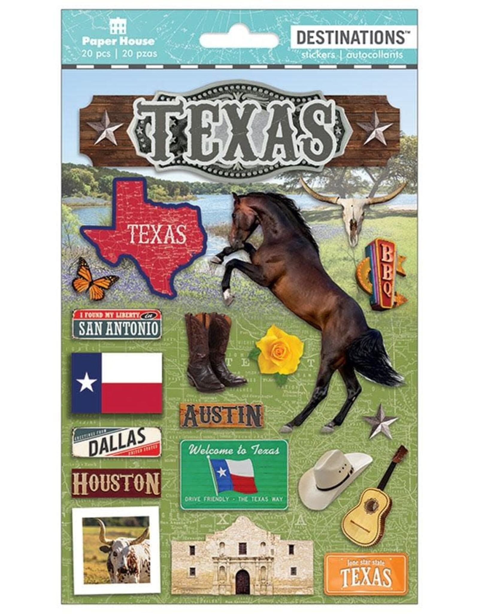 PAPER HOUSE PRODUCTIONS PAPER HOUSE TEXAS 3D STICKERS