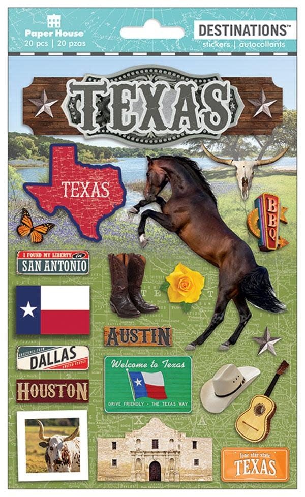 PAPER HOUSE PRODUCTIONS PAPER HOUSE TEXAS 3D STICKERS