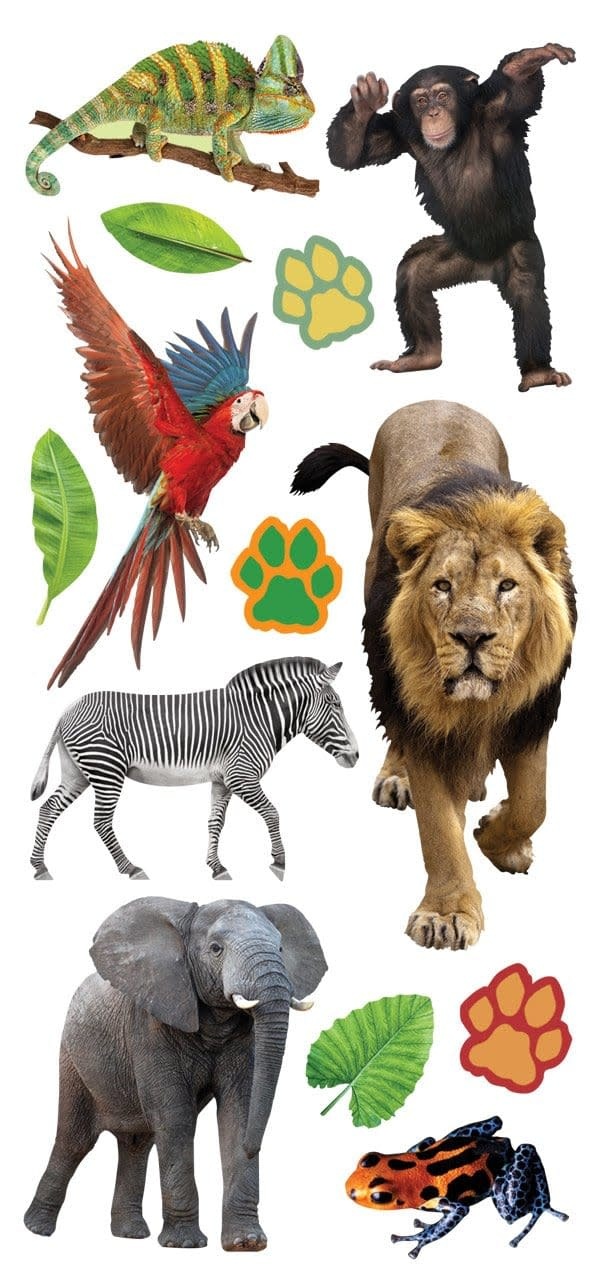 PAPER HOUSE PRODUCTIONS PAPER HOUSE STICKY PIX ZOO ANIMALS PUFFY STICKERS