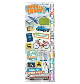 PAPER HOUSE PRODUCTIONS PAPER HOUSE WORLD TRAVEL CARDSTOCK STICKERS