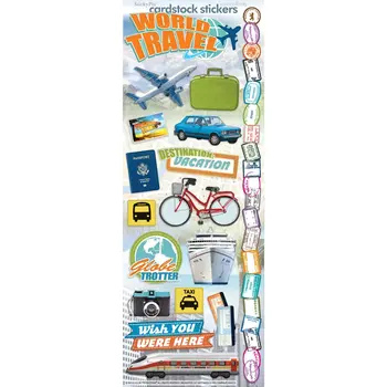 PAPER HOUSE PRODUCTIONS PAPER HOUSE WORLD TRAVEL CARDSTOCK STICKERS