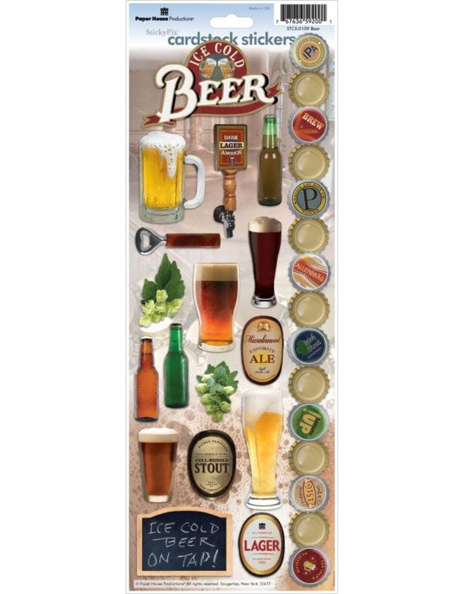 PAPER HOUSE PRODUCTIONS PAPER HOUSE BEER CARDSTOCK STICKERS
