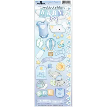 PAPER HOUSE PRODUCTIONS PAPER HOUSE BABY BOY WATERCOLOR CARDSTOCK STICKERS