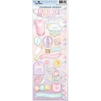 PAPER HOUSE PRODUCTIONS PAPER HOUSE BABY GIRL WATERCOLOR CARDSTOCK STICKERS