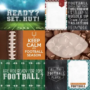 PAPER HOUSE PRODUCTIONS Copy of PAPER HOUSE FOOTBALL TAGS 12X12 CARDSTOCK