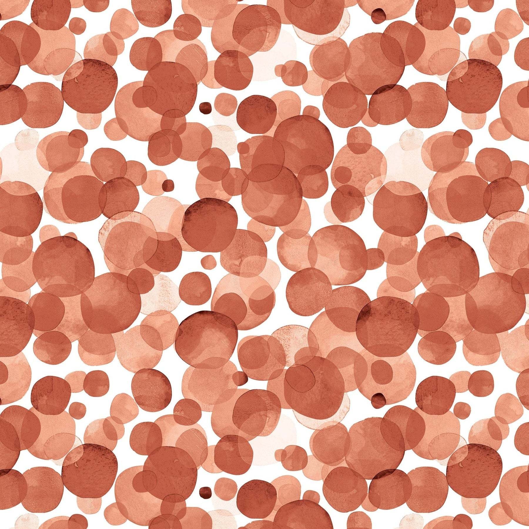 PAPER HOUSE PRODUCTIONS PAPER HOUSE TERRA COTTA WATERCOLOR POLKA DOTS 12X12 CARDSTOCK