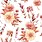 PAPER HOUSE PRODUCTIONS PAPER HOUSE TERRA COTTA WATERCOLOR FLORAL 12X12 CARDSTOCK