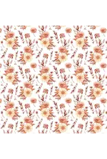 PAPER HOUSE PRODUCTIONS PAPER HOUSE TERRA COTTA WATERCOLOR FLORAL 12X12 CARDSTOCK