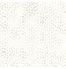 PAPER HOUSE PRODUCTIONS PAPER HOUSE IVORY WATERCOLOR HEARTS 12X12 CARDSTOCK