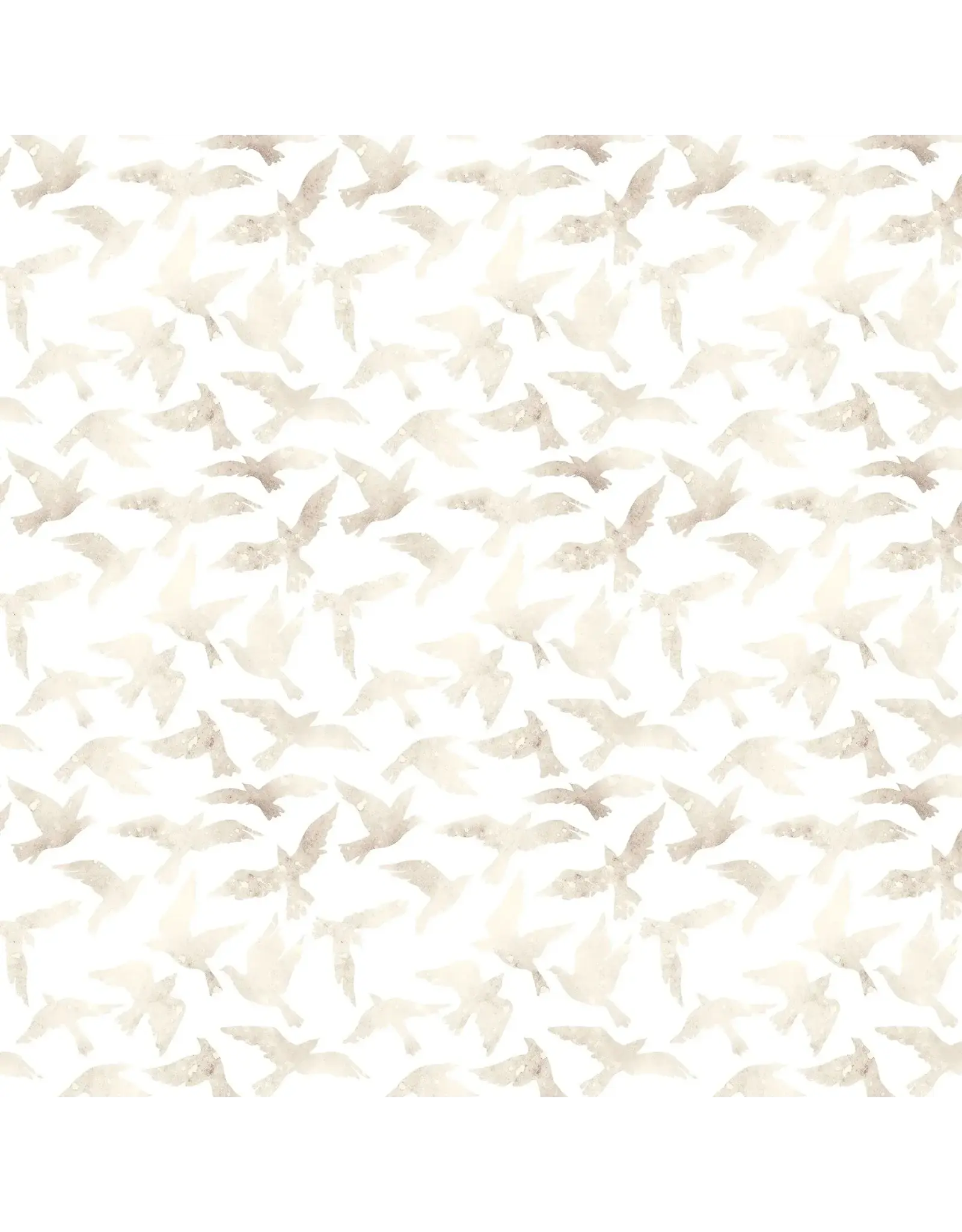PAPER HOUSE PRODUCTIONS PAPER HOUSE IVORY WATERCOLOR BIRDS 12X12 CARDSTOCK