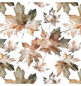 PAPER HOUSE PRODUCTIONS PAPER HOUSE BROWN WATERCOLOR LEAVES 12X12 CARDSTOCK