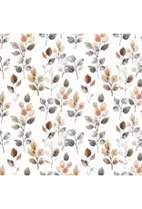 PAPER HOUSE PRODUCTIONS PAPER HOUSE BROWN WATERCOLOR LEAVES 12X12 CARDSTOCK