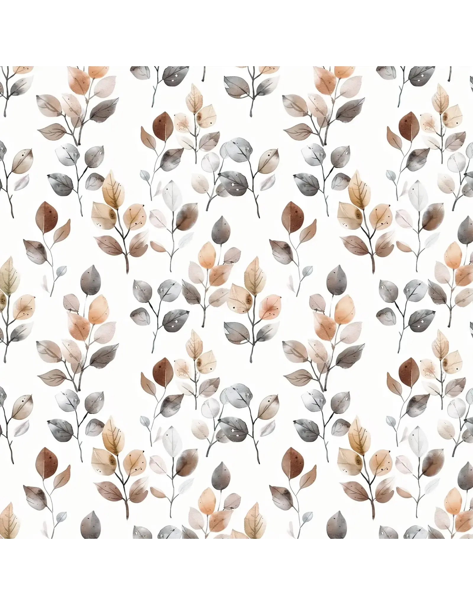 PAPER HOUSE PRODUCTIONS PAPER HOUSE BROWN WATERCOLOR LEAVES 12X12 CARDSTOCK