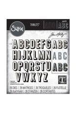 SIZZIX SIZZIX TIM HOLTZ ALPHANUMERIC SHADOW UPPER THINLITS DIES