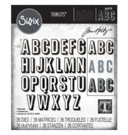 SIZZIX SIZZIX TIM HOLTZ ALPHANUMERIC SHADOW UPPER THINLITS DIES