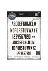 SIZZIX SIZZIX TIM HOLTZ ALPHANUMERIC THEORY THINLITS DIE SET
