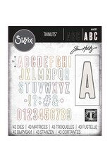 SIZZIX SIZZIX TIM HOLTZ THINLITS ALPHANUMERIC BULLETIN DIE SET