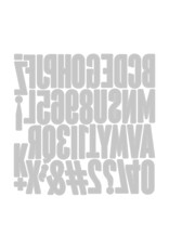 SIZZIX SIZZIX TIM HOLTZ THINLITS ALPHANUMERIC BULLETIN DIE SET